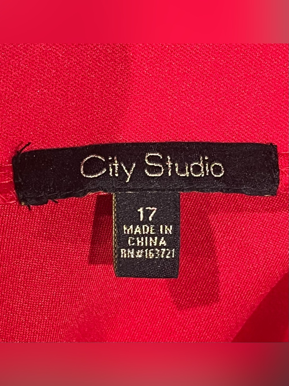 NWT Macy’s Size 17 City Studio‎ Red Mini Dress - Picture 7 of 9
